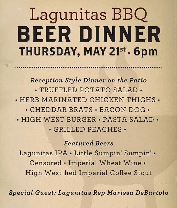 CCBW Lagunitas BBQ Beer Dinner on the Howells & Hood Patio